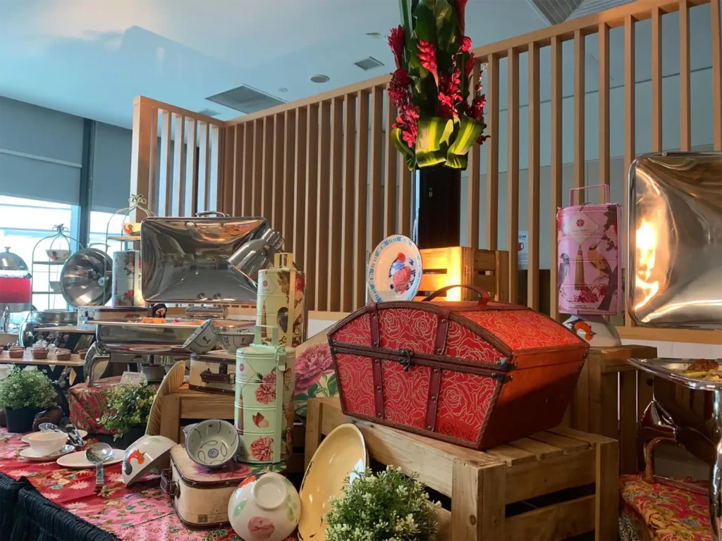 Vibrant Halal buffet table set up