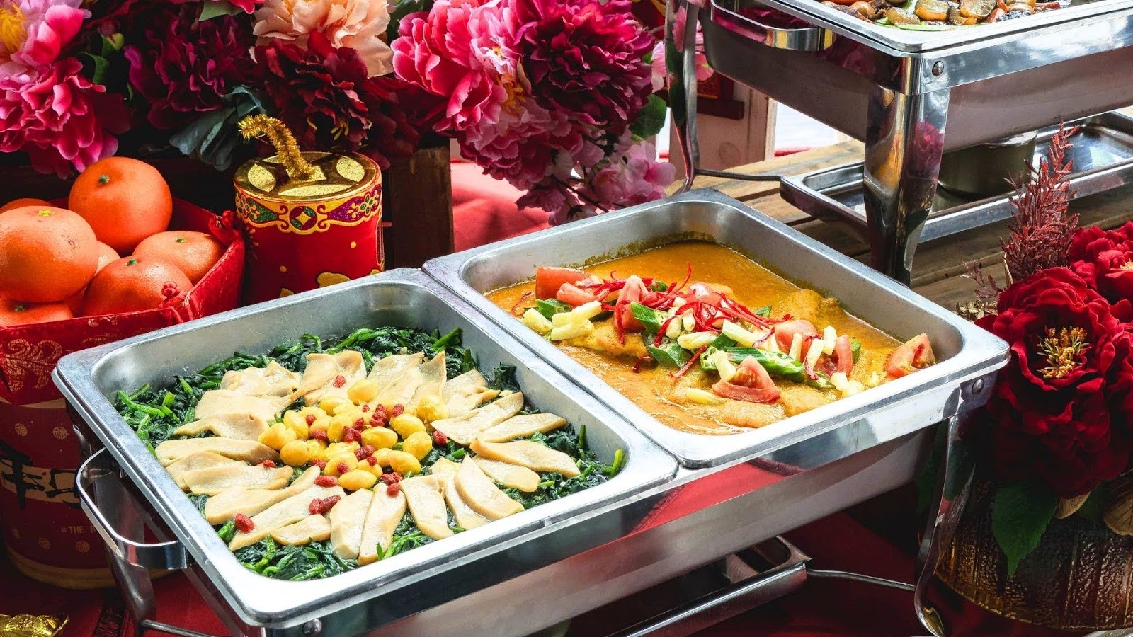 Catered food during CNY